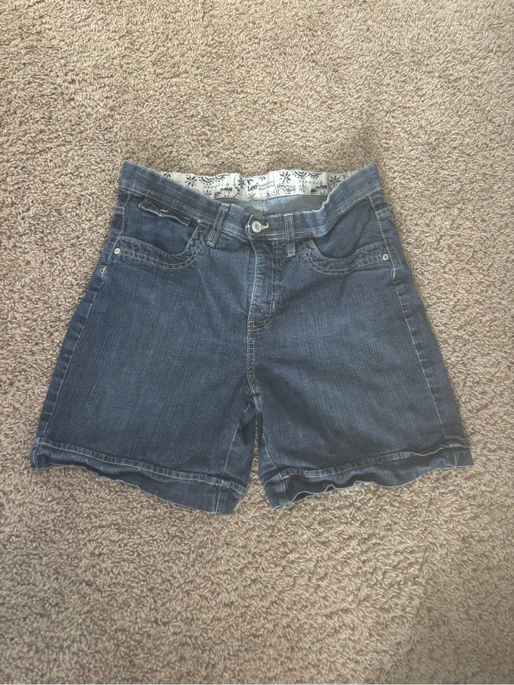 Lee Women's Dark Blue Denim Bermuda Shorts